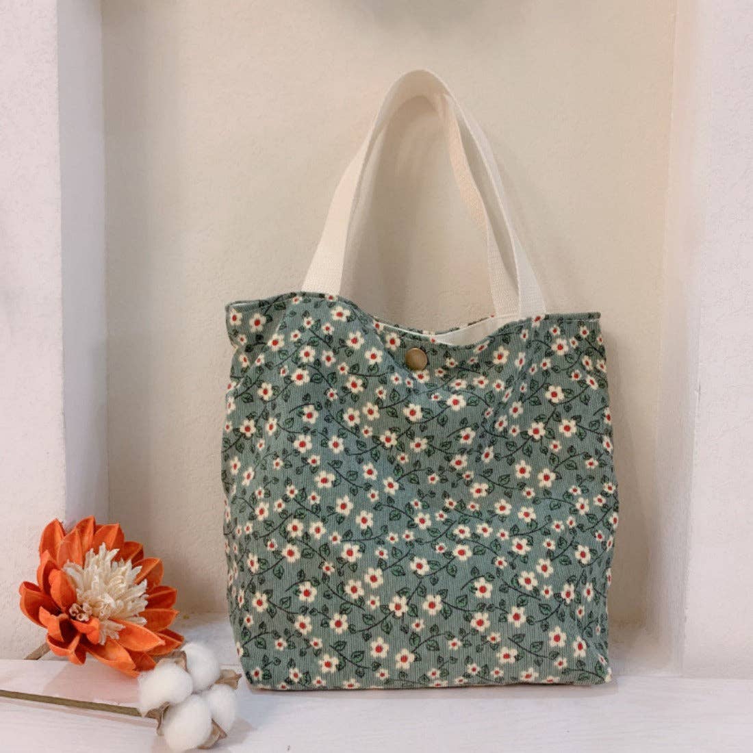 Funkyrel® Atzbranding Limited - Cosbai - Floral Corduroy Handbag