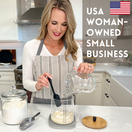 Rowdy Rocket - Sourdough Starter Kit with 50oz Glass Jar, Spatula & More