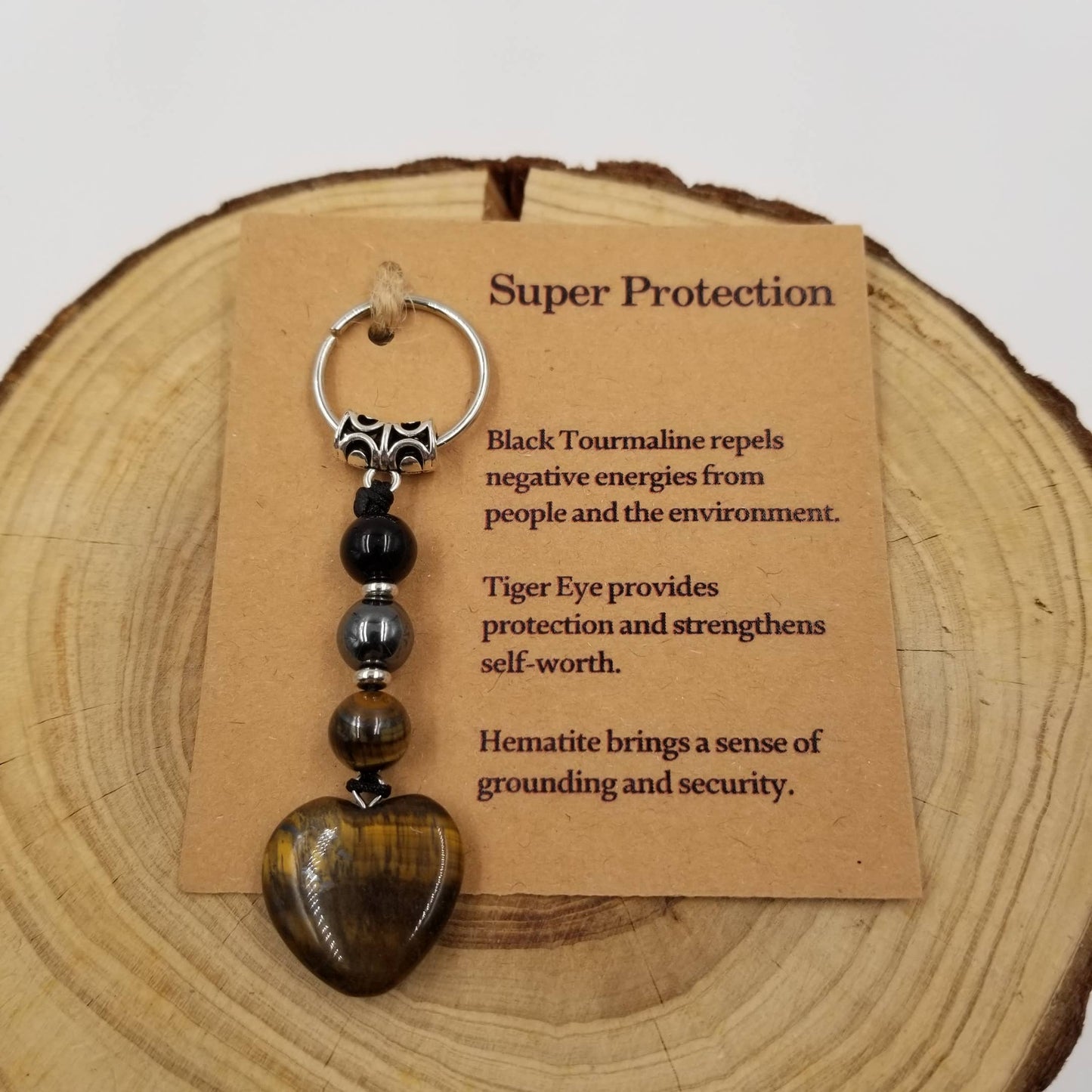 CHAKRA JEWELRY - Valentine Natural Stone Heart Keychain