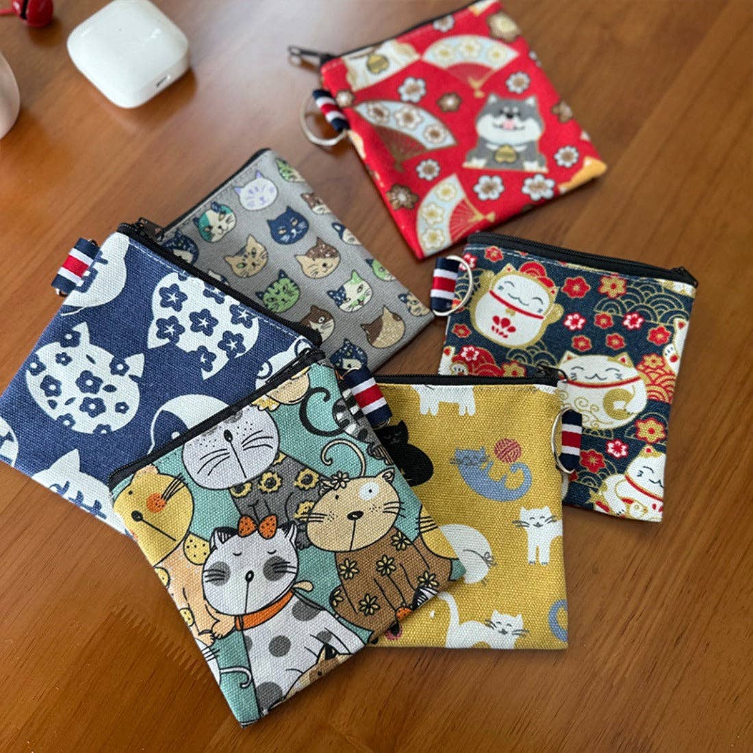 Funkyrel® Atzbranding Limited - Cosbai - Canvas Cat Pattern Coin Purse