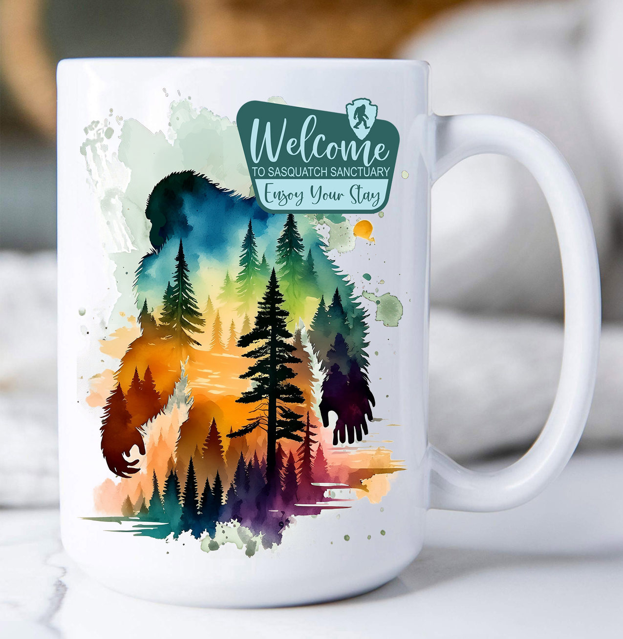Avery Lane Gifts - Sasquatch Sanctuary Big Foot Coffee Mug