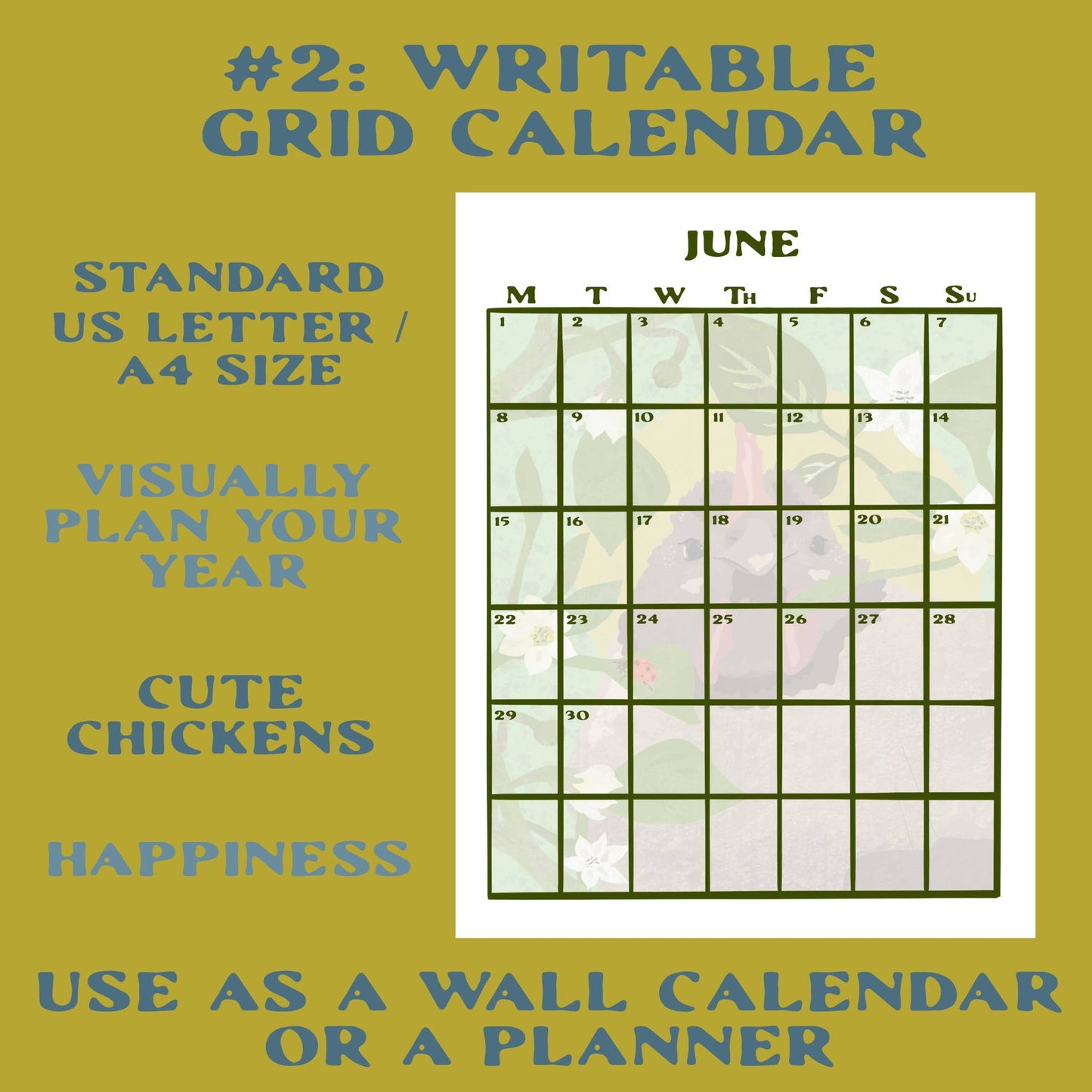 Therapy Chickens - 2026 Chicken Calendar