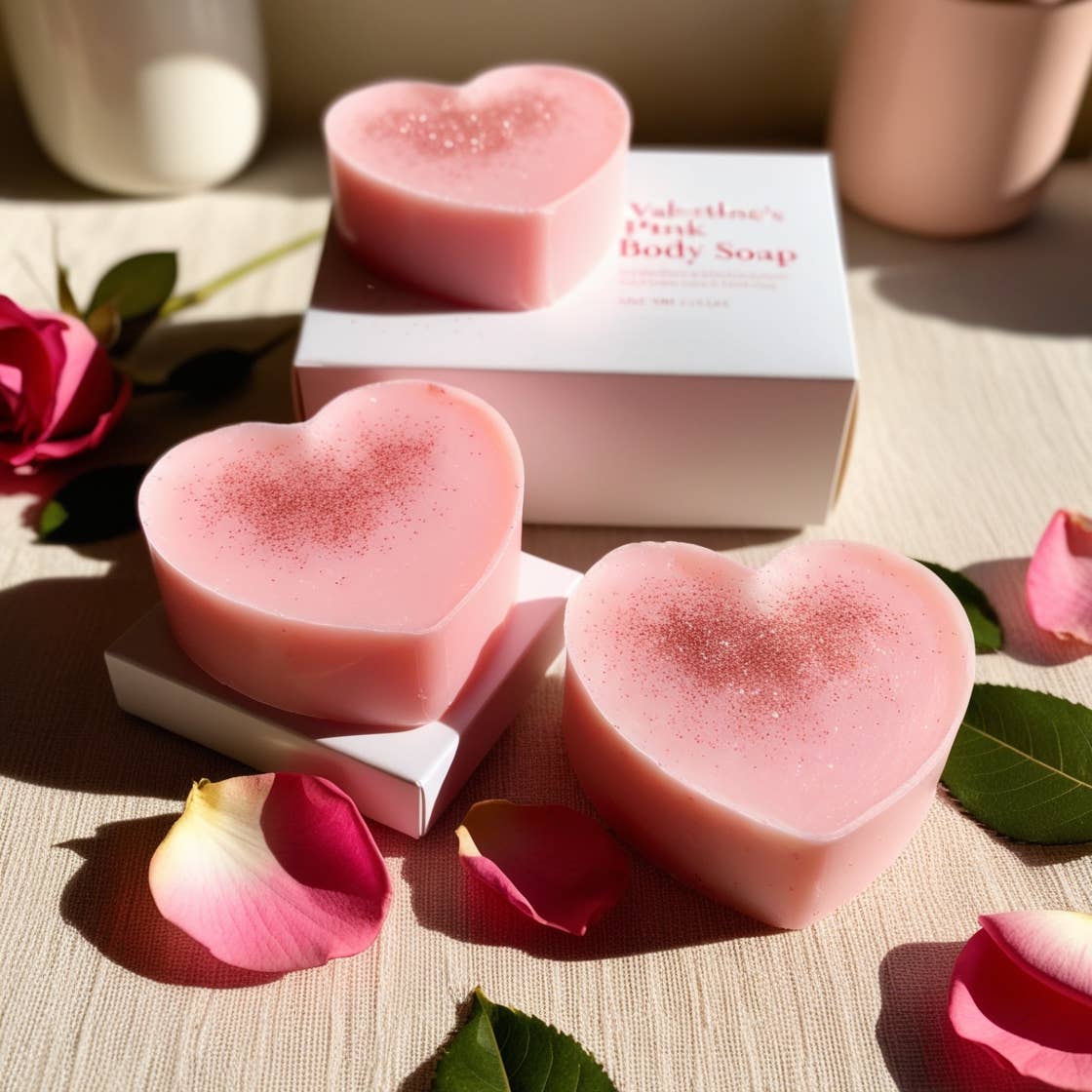 Beautique Goals - Triple Butter Heart Shaped Floral Fruity Soap