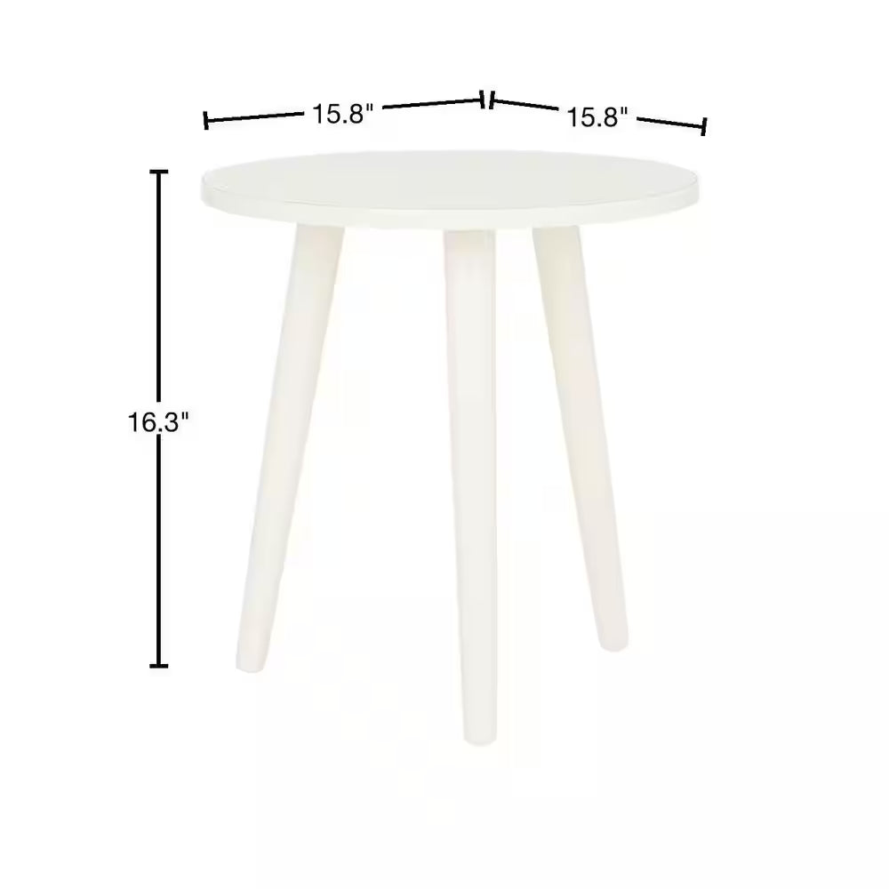 Orion Rustic White Side Table