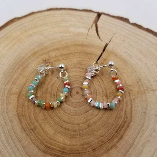 CHAKRA JEWELRY - Kali Ombre And Natural Stone Beads Earring