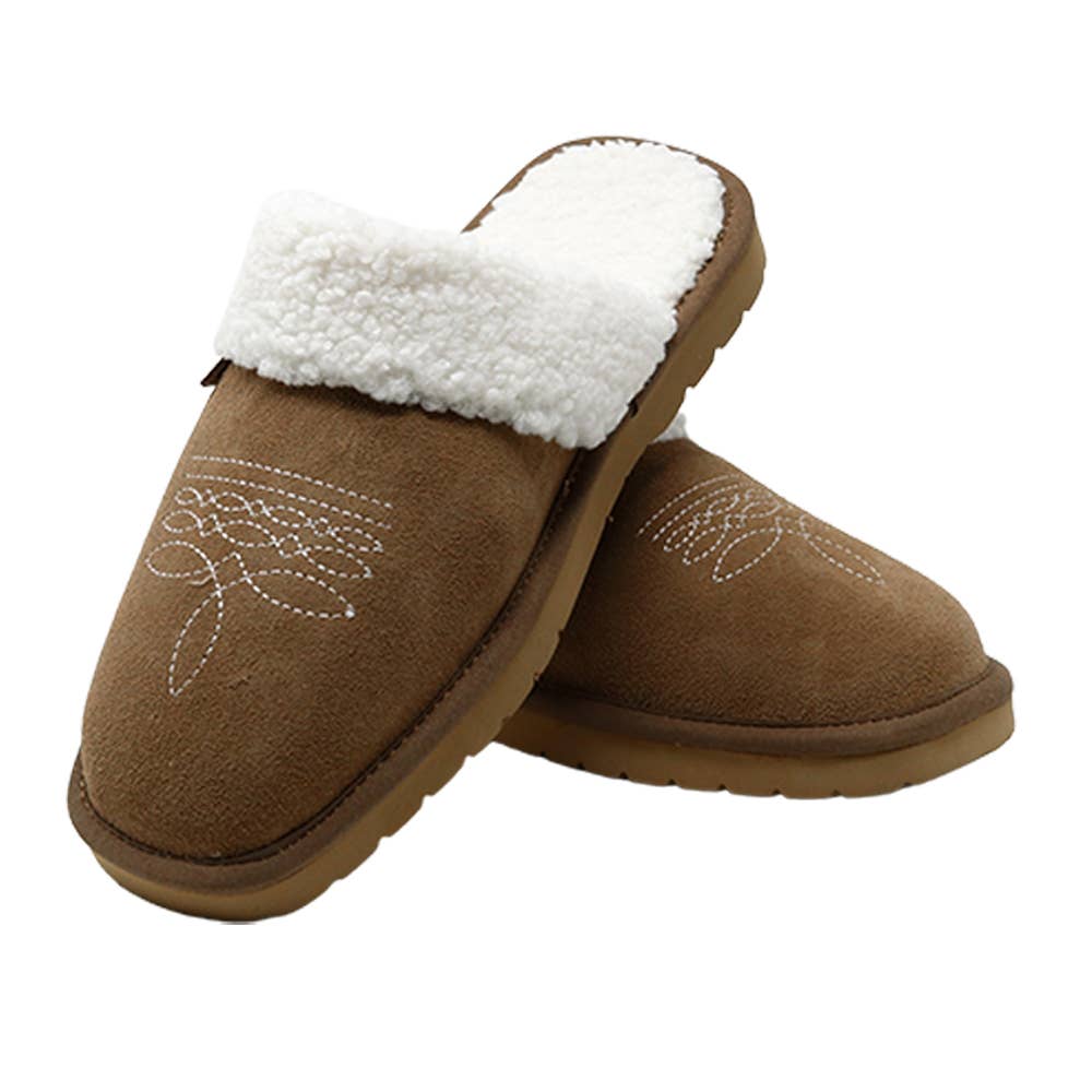 Seriously Shea - BEST SELLER! Western Inspired Dolly Slippers | Fawn