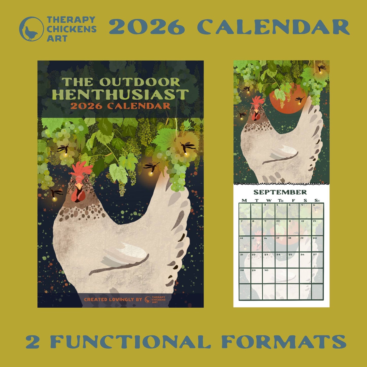 Therapy Chickens - 2026 Chicken Calendar