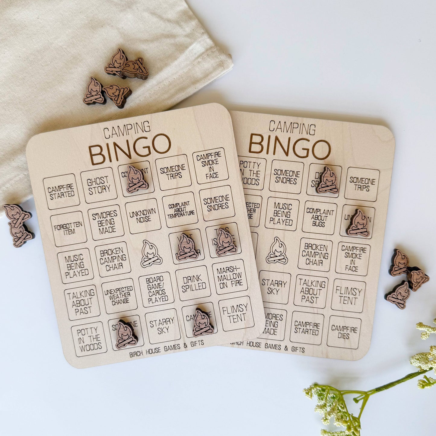 Birch House Games & Gifts - Camping Bingo Game - Outdoor Game, Camp Game, Outdoorsy Gift