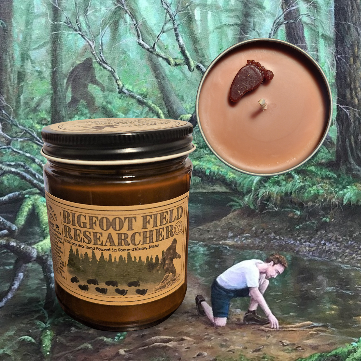 Wanderlust Folk - Bigfoot Field Researcher - USA MADE - Soy Wax Candles