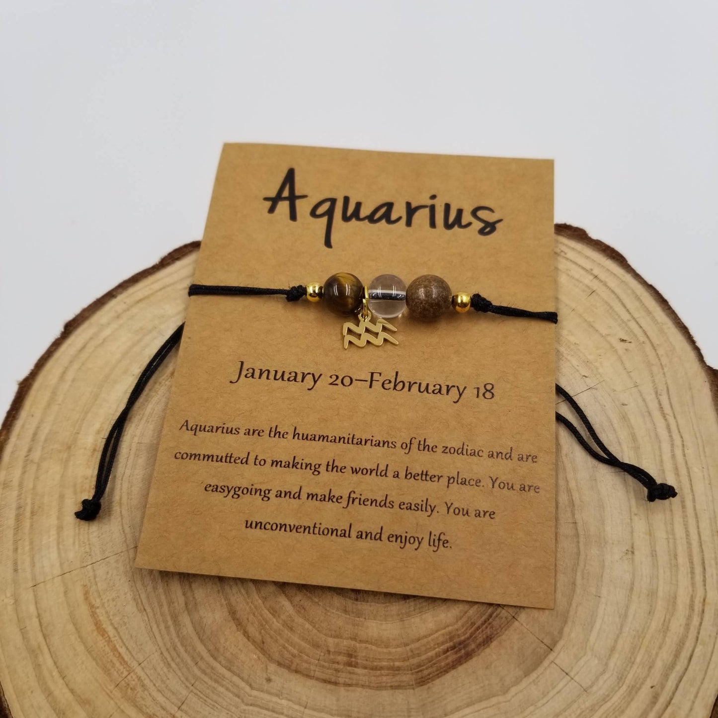 CHAKRA JEWELRY - Natural Stone Chakra Bead Constellation Bracelet with Card