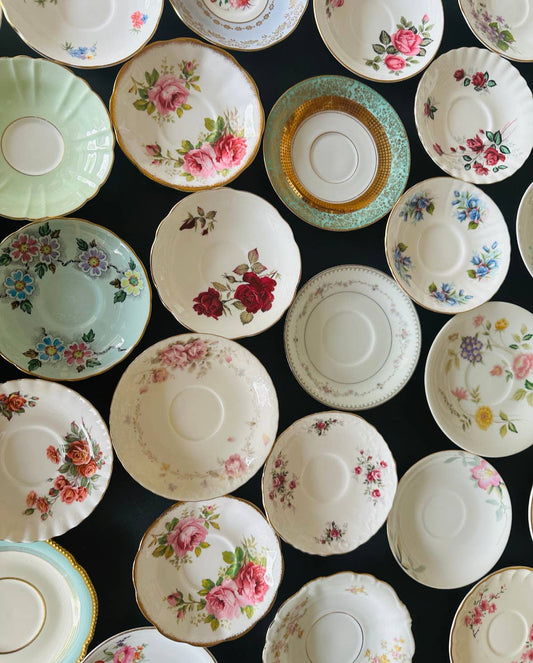 The Delicate Dish - Vintage Assorted Saucers - Mismatched China