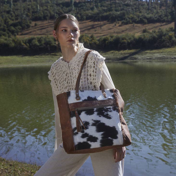 Myra Bag - OAKLEY SPECKS CANVAS & HAIRON BAGS