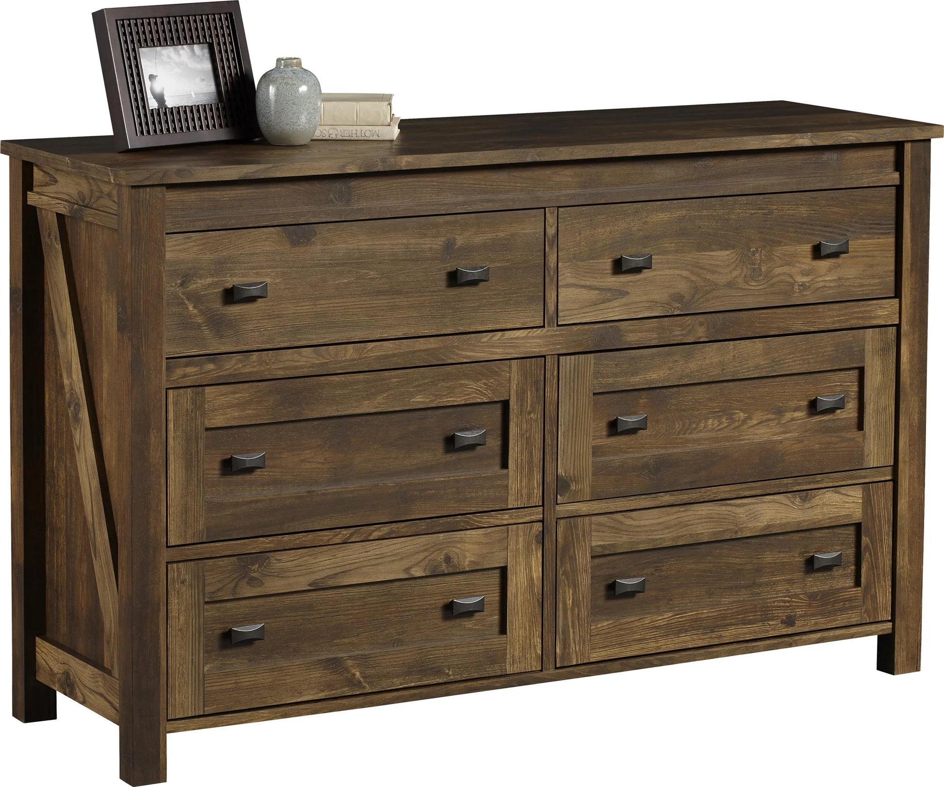 Farmington 6 Drawer Dresser, Rustic