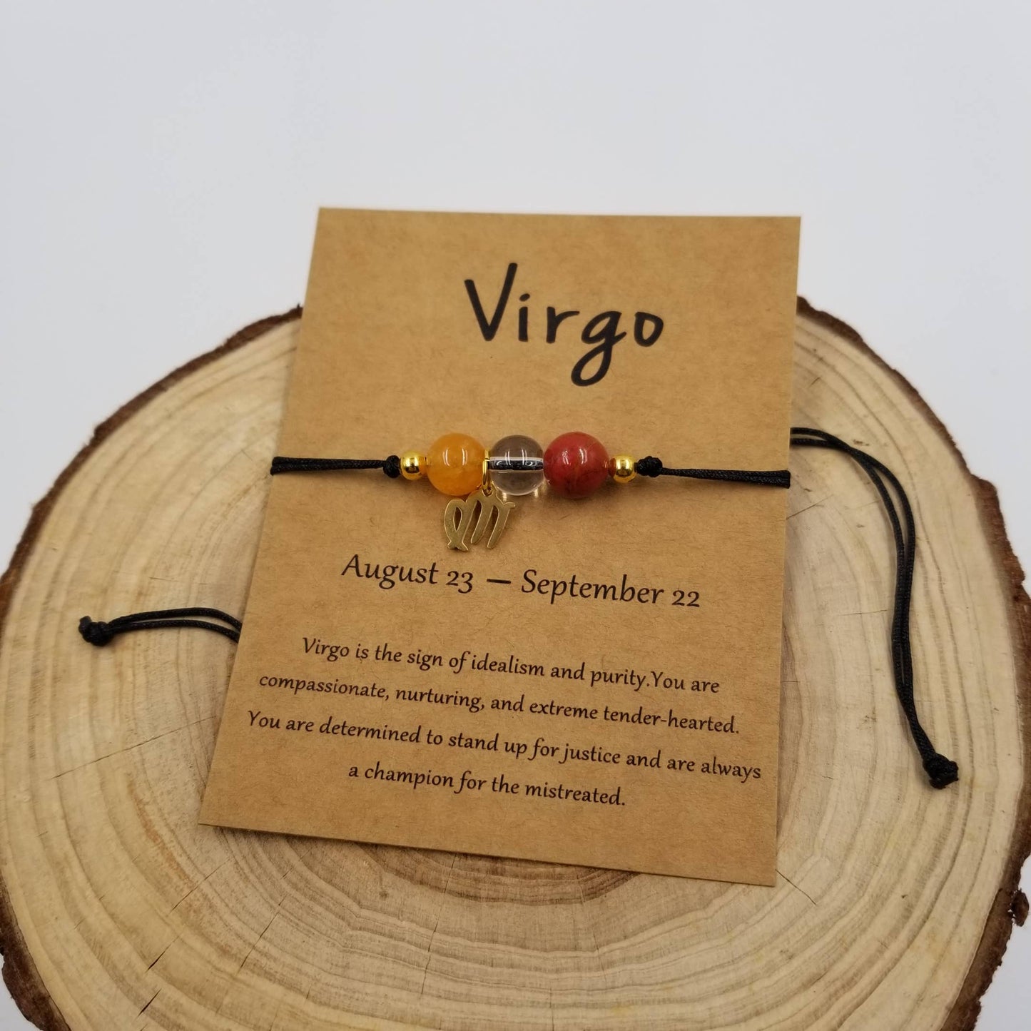 CHAKRA JEWELRY - Natural Stone Chakra Bead Constellation Bracelet with Card
