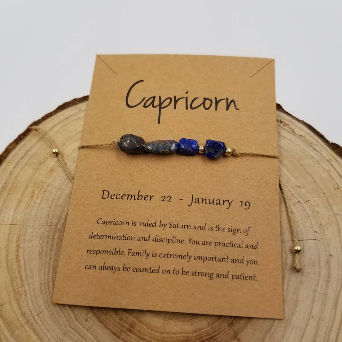 CHAKRA JEWELRY - Natural Stone Handwoven Constellation Bracelet with Card