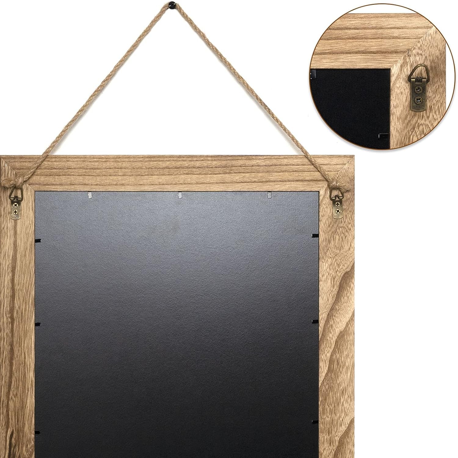 Wall Mirror with Shelf, 20 X 16 Inch Farmhouse Decor Wall Mirror Hanging for Bathroom, Vanity, Bedroom, Entryway, Living Room (Rustic Brown)