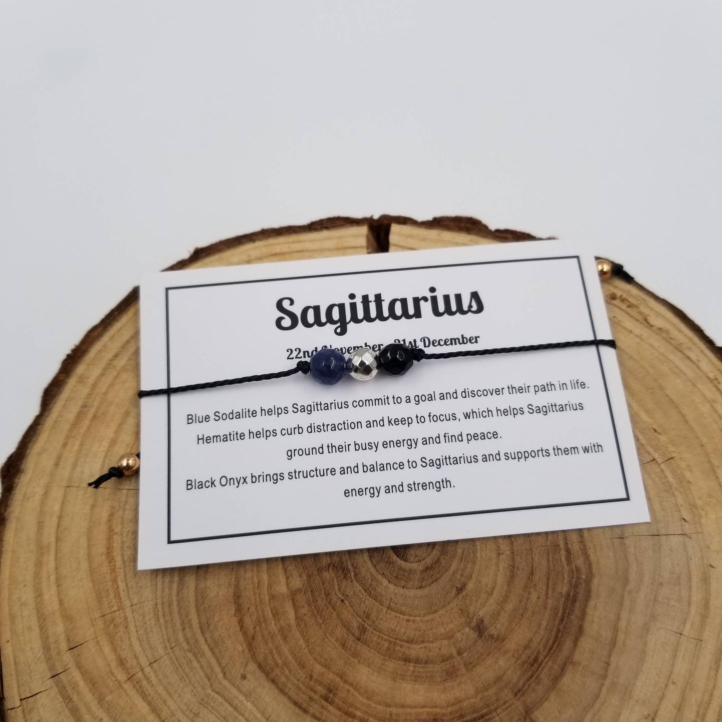 CHAKRA JEWELRY -  Handwoven Stone 3 Chakra Constellation Bracelet with Card