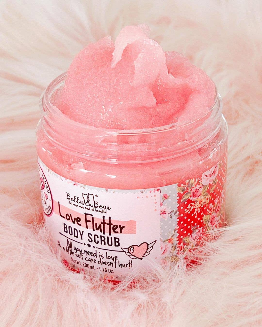 Bella & Bear - 6.7oz Love Flutter Body Scrub | Body Wash | Moisturizer