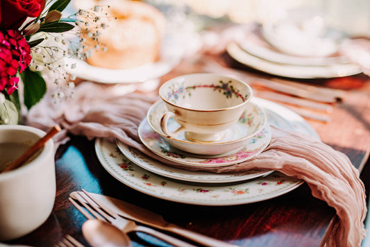 The Delicate Dish - Vintage Assorted Teacups & Saucers - Mismatched China
