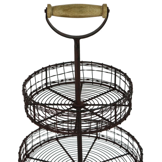 Rustic Wire Baskets, Black