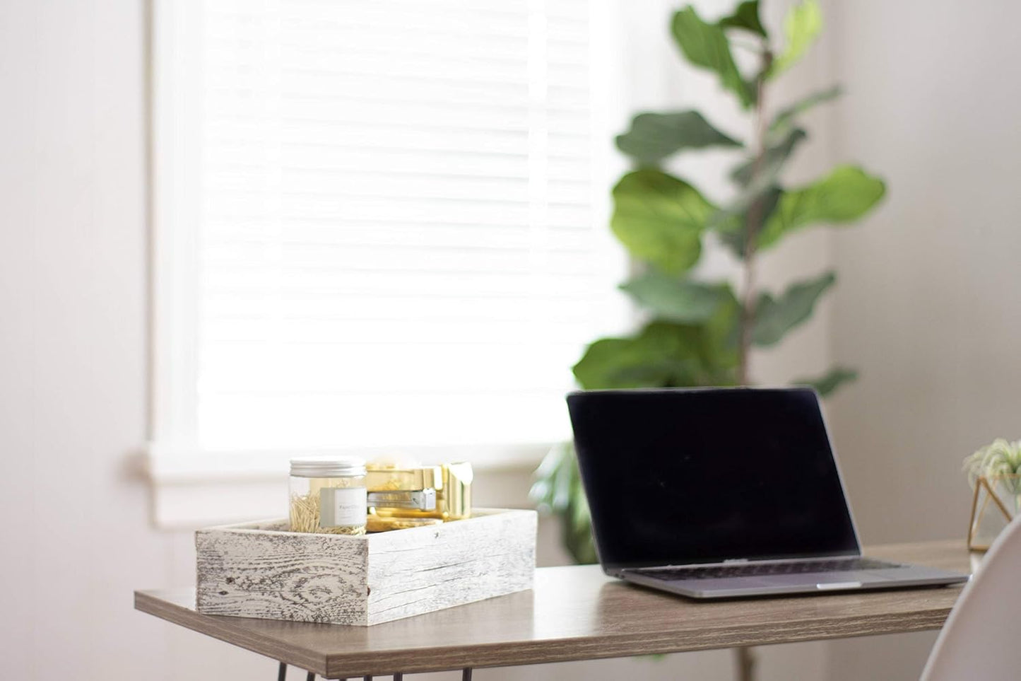 Reclaimed Wood Bathroom Décor Box Rustic Toilet Paper Holder Decorative Storage Box Succulent Planter Rustic Kitchen Table Whitewash 21-Inch Wide