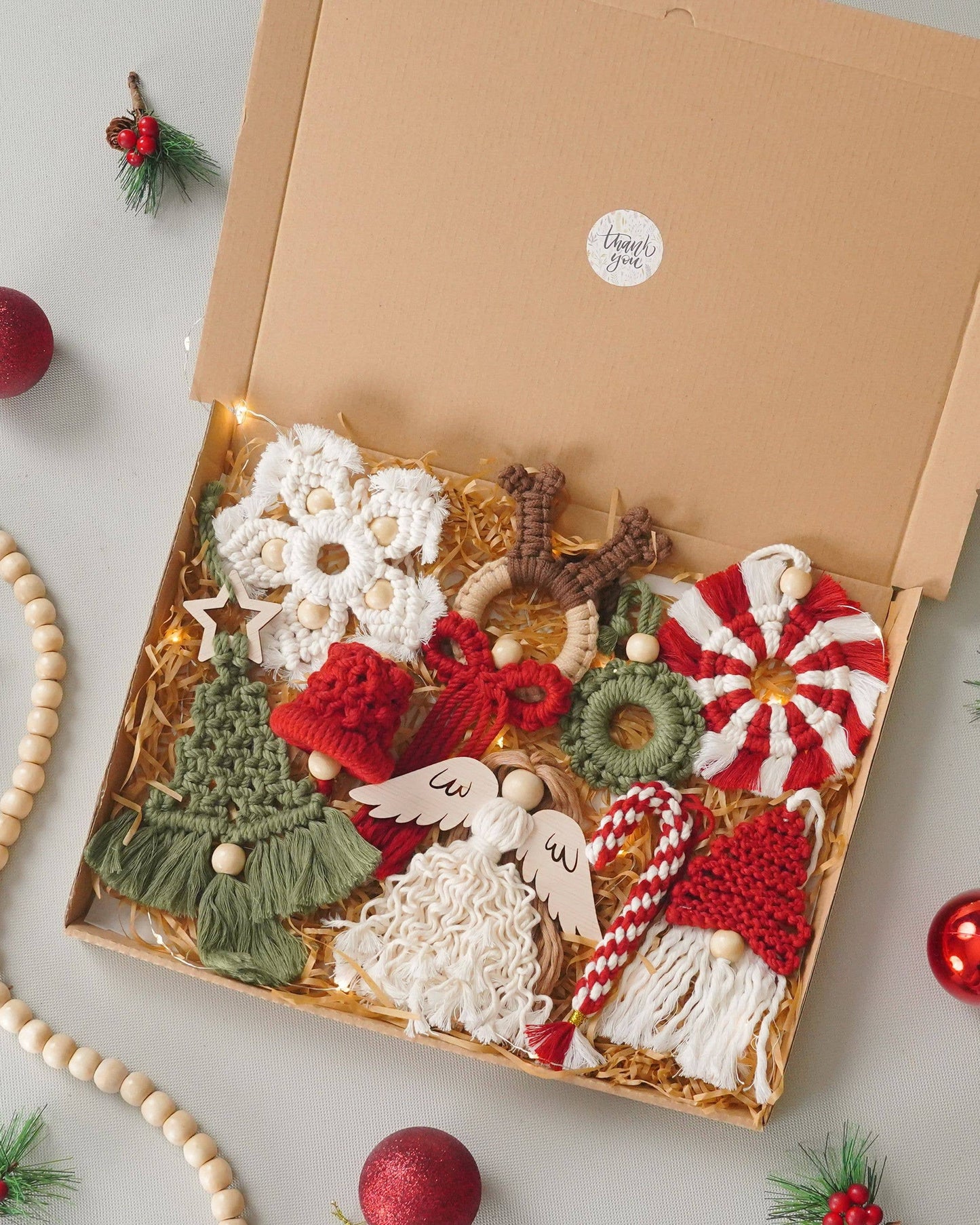 BeanDaikon - Boho Christmas Ornament Set X40