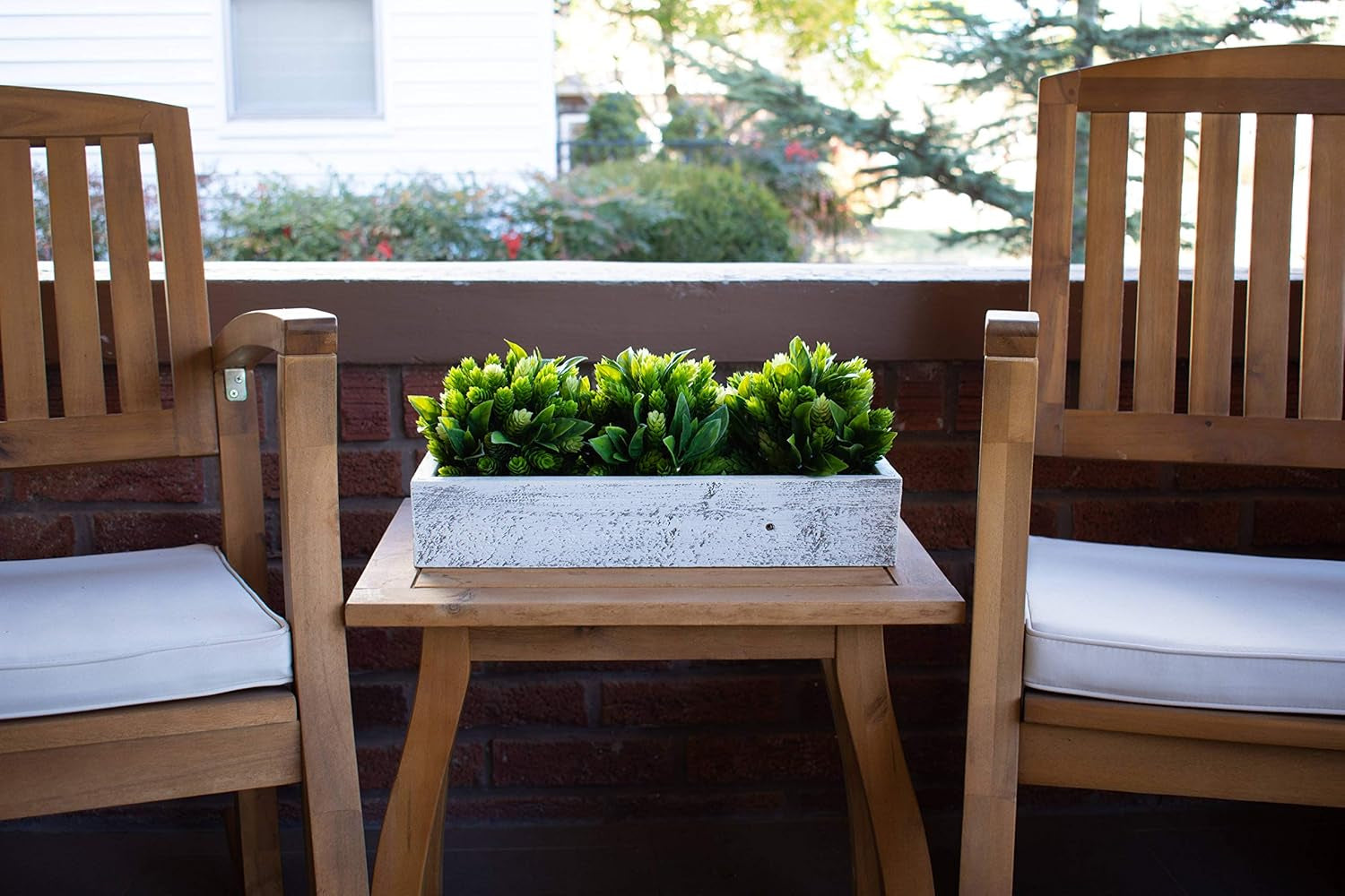 Reclaimed Wood Bathroom Décor Box Rustic Toilet Paper Holder Decorative Storage Box Succulent Planter Rustic Kitchen Table Whitewash 21-Inch Wide