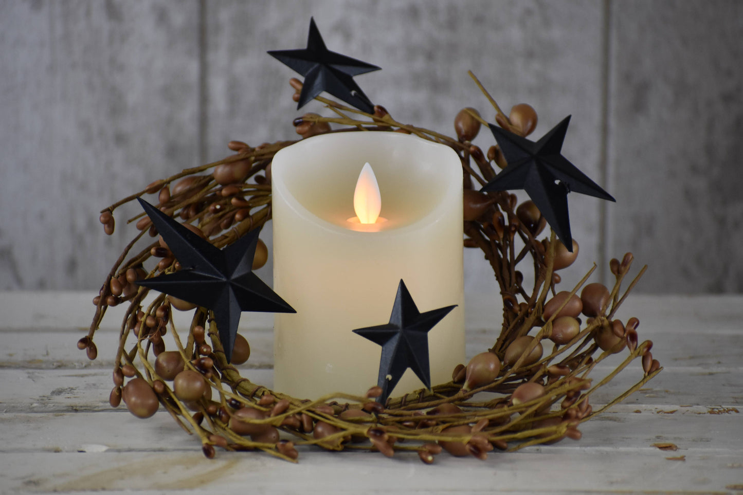 Wholesale Home Decor - Long Legged Star Black/Tan 4.5in C-Ring