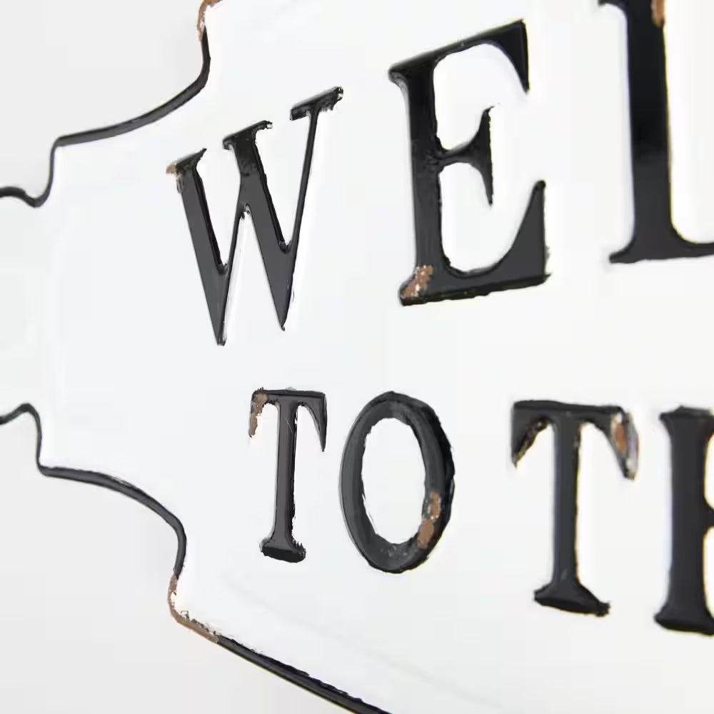 Black Metal Farmhouse Sign Wall Decor 11 In. X 36 In.