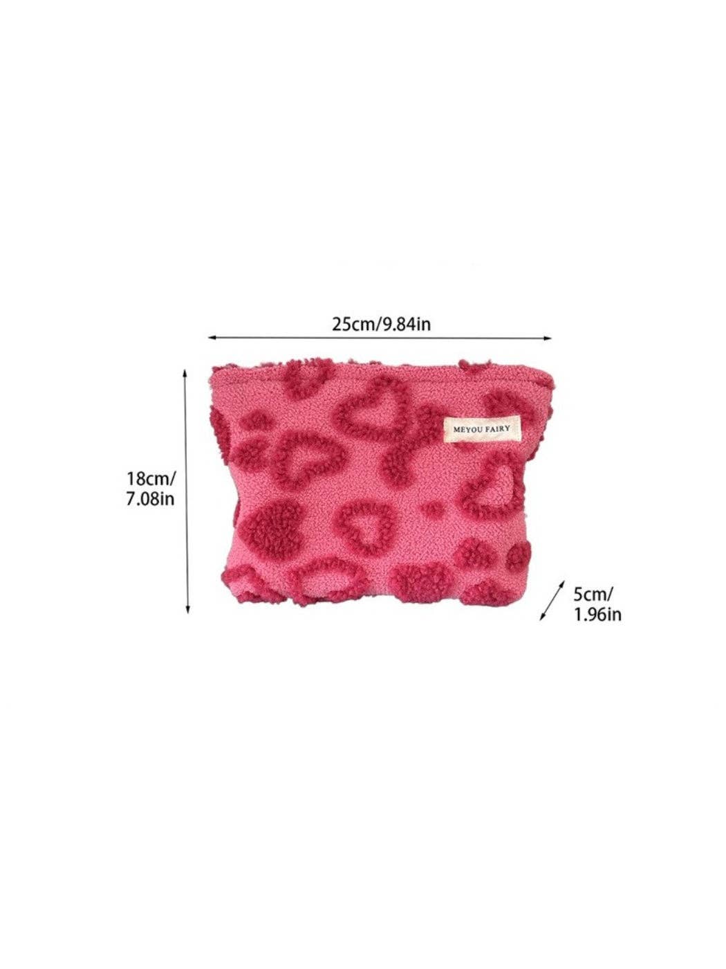 Funkyrel® Atzbranding Limited - Cosbai - Plush Heart Pattern Pouch