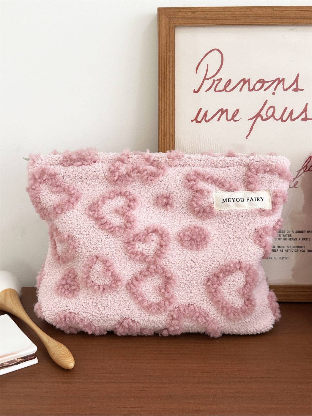 Funkyrel® Atzbranding Limited - Cosbai - Plush Heart Pattern Pouch