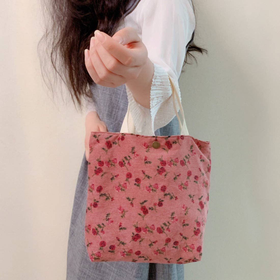 Funkyrel® Atzbranding Limited - Cosbai - Floral Corduroy Handbag