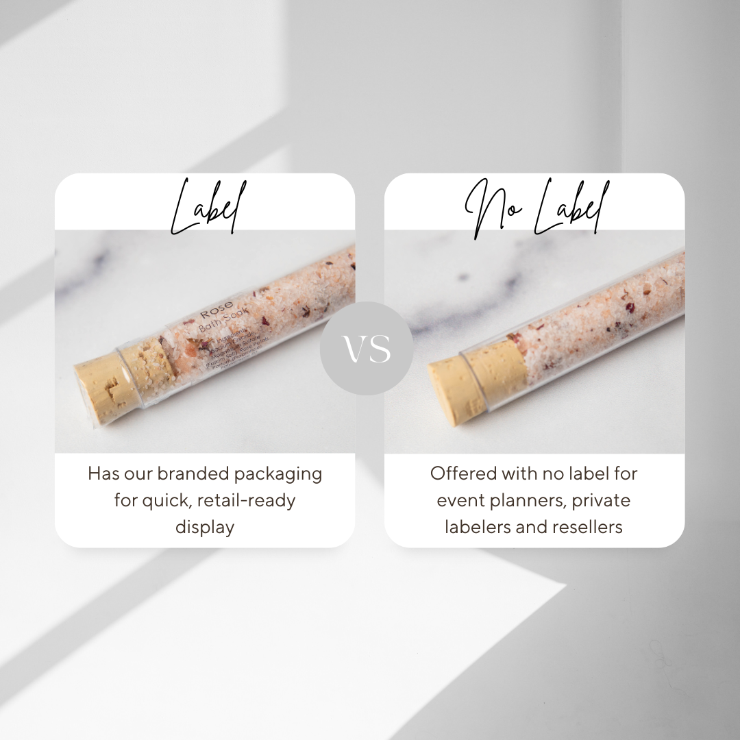 Charmed Handmade - No Label Bath Salt Test Tube Favors