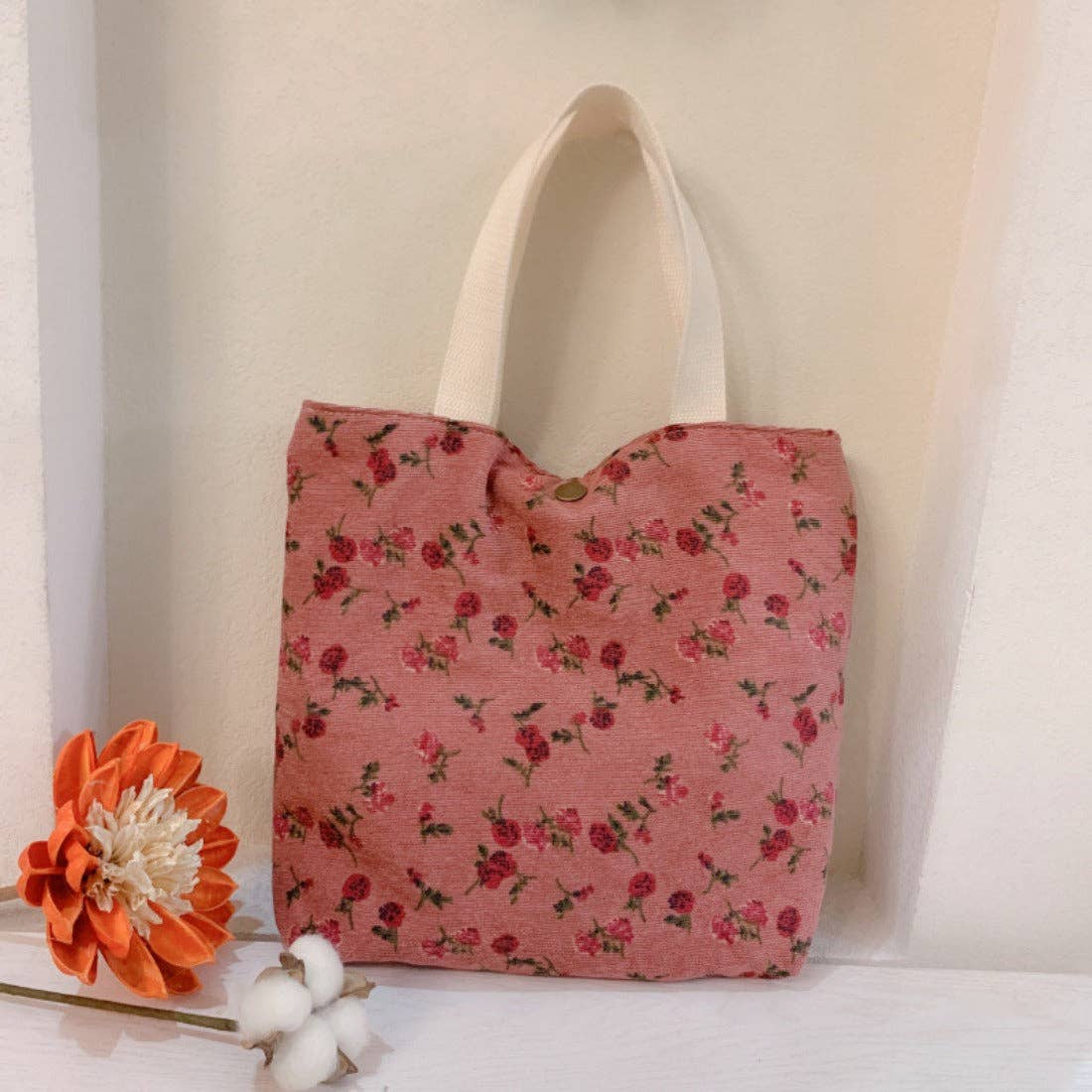 Funkyrel® Atzbranding Limited - Cosbai - Floral Corduroy Handbag