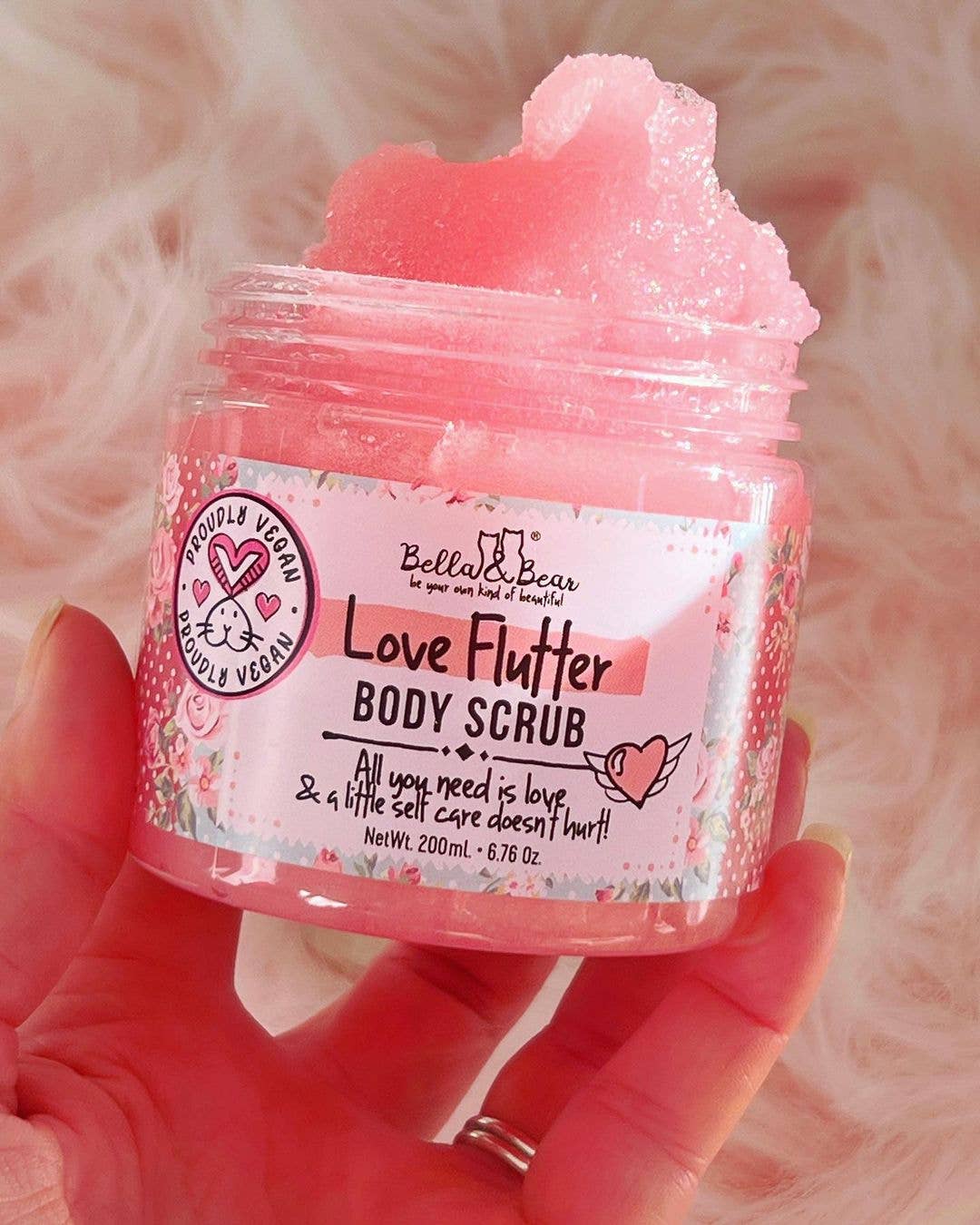 Bella & Bear - 6.7oz Love Flutter Body Scrub | Body Wash | Moisturizer