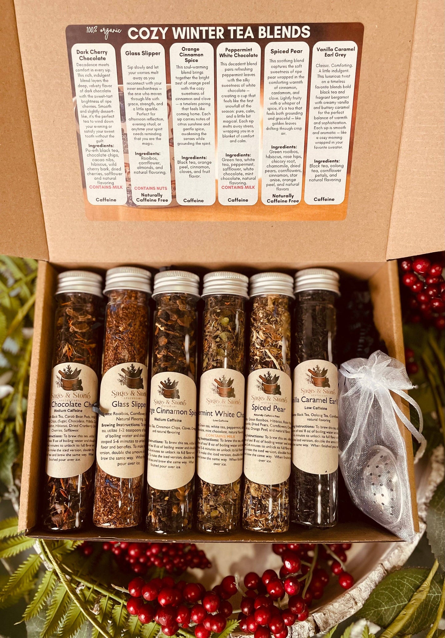 Sage & Stone Apothecary - Cozy Winter Tea Sampler