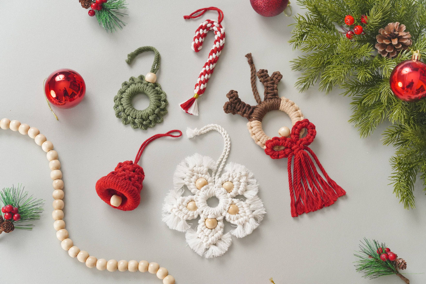BeanDaikon - Boho Christmas Ornament Set X40