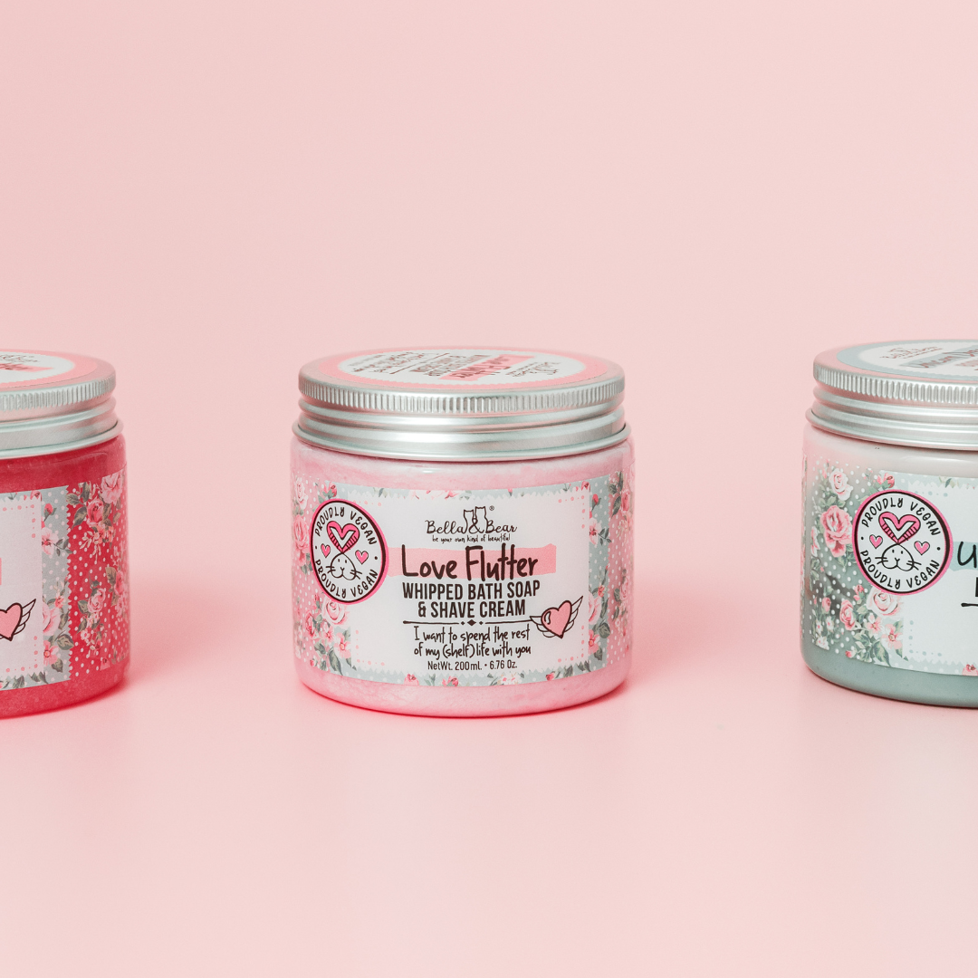 Bella & Bear - 6.7oz Love Flutter Whipped Soap & Shave Cream | Moisturizer