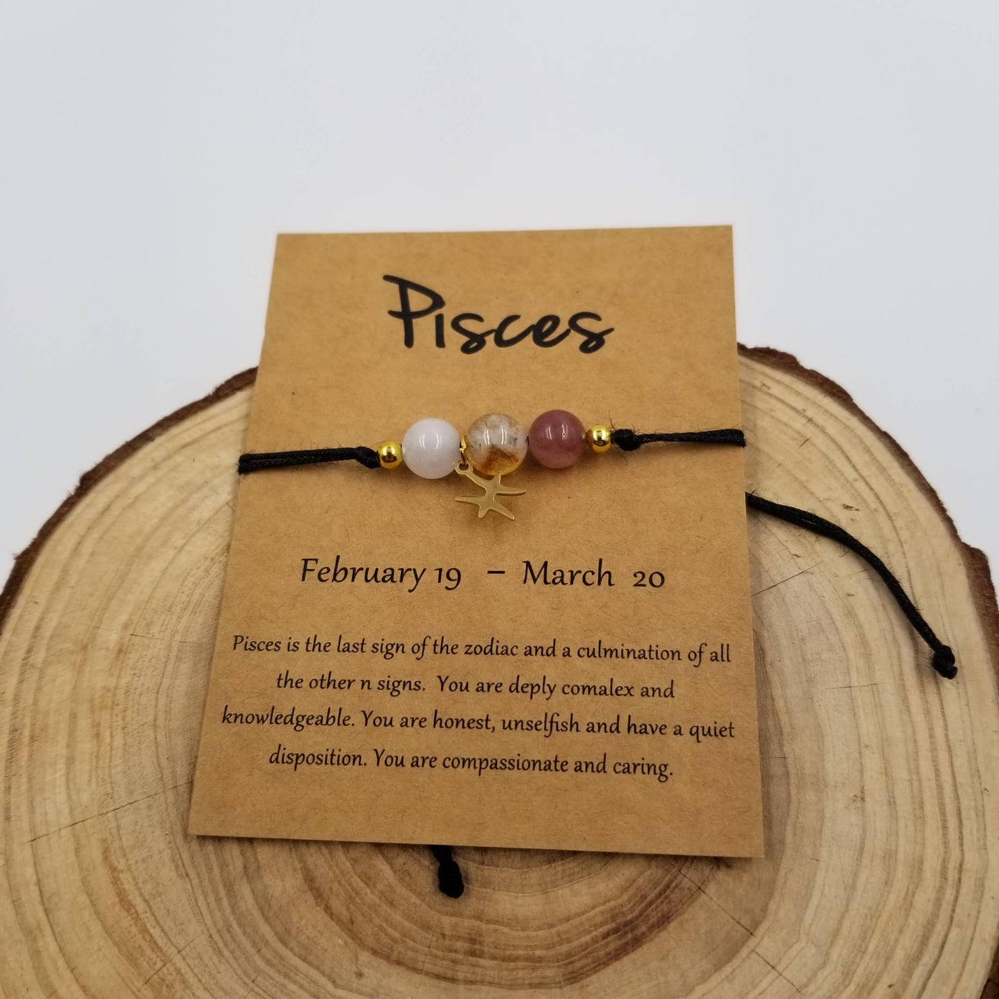 CHAKRA JEWELRY - Natural Stone Chakra Bead Constellation Bracelet with Card