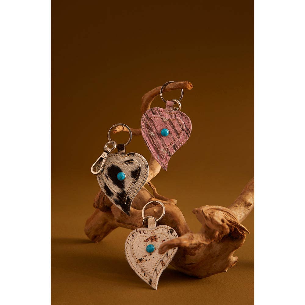 Myra Bag - Heart's Love Key Fob in Pink
