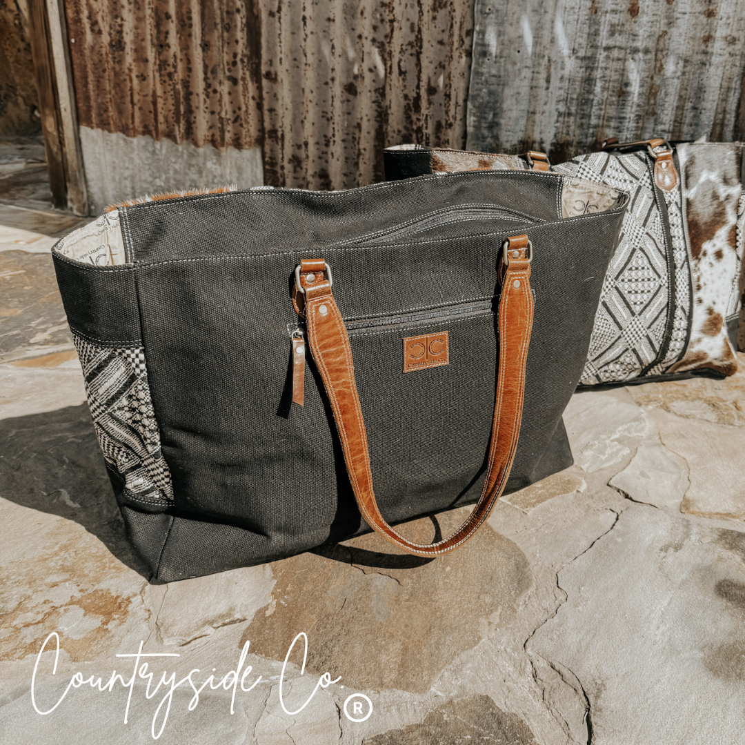 Texas Western Cowhide Bags and More - Charlene Cowhide Weekender Bag