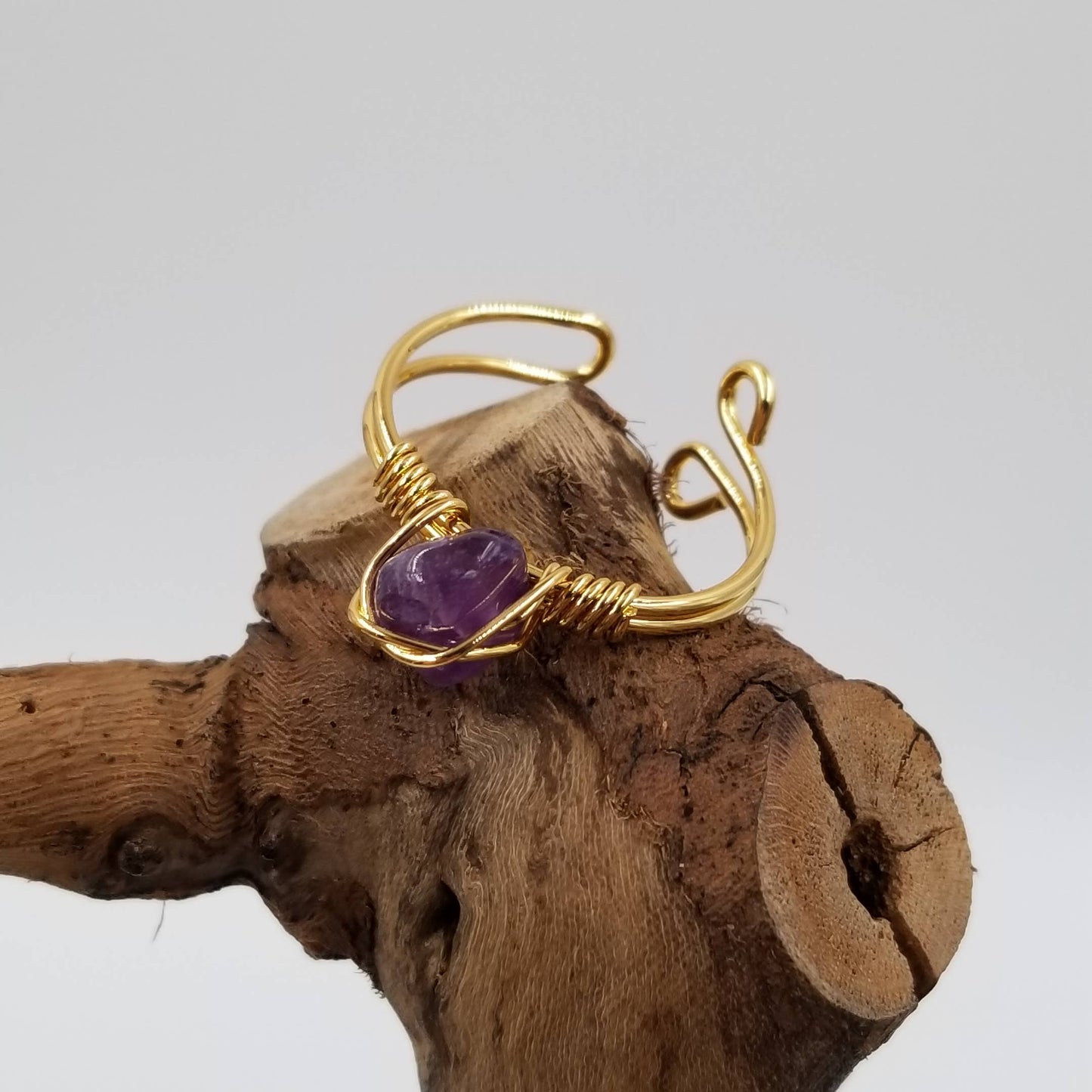 CHAKRA JEWELRY - Handmade Natural Stone Open Ring