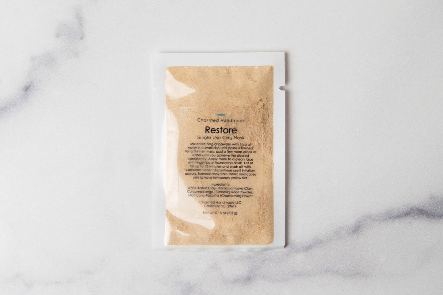 Charmed Handmade - Single Use Clay Face Mask