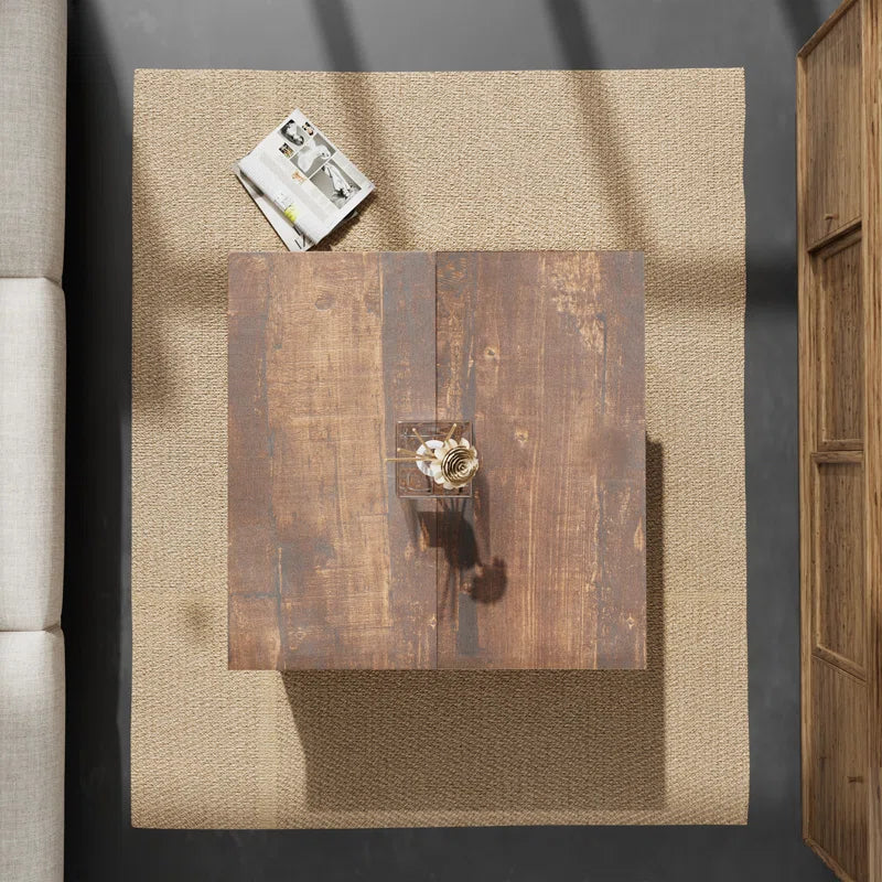 Nilla 35.5“ Wood Storage Lift Top Coffee Table, Square Storage Dining Table for Living Room