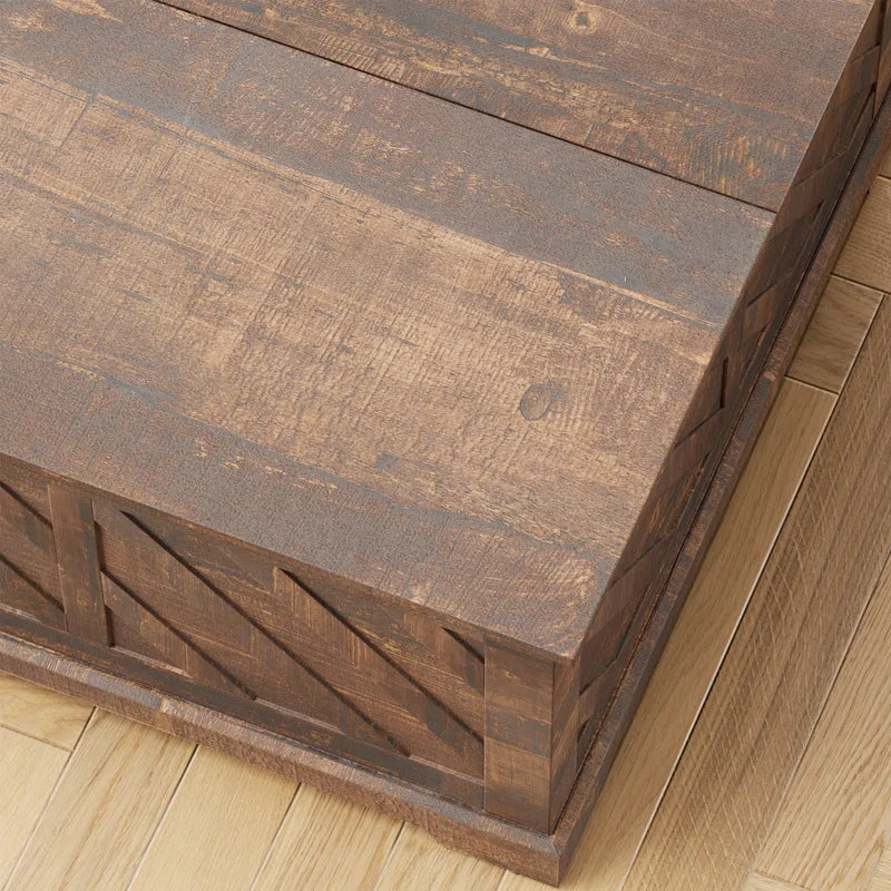 Nilla 35.5“ Wood Storage Lift Top Coffee Table, Square Storage Dining Table for Living Room