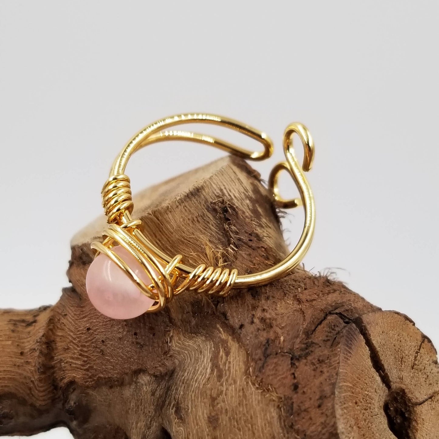 CHAKRA JEWELRY - Handmade Natural Stone Open Ring