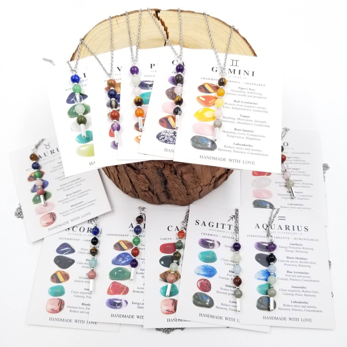 CHAKRA JEWELRY - Handmade Natural Stone Chakra Constellation Necklace