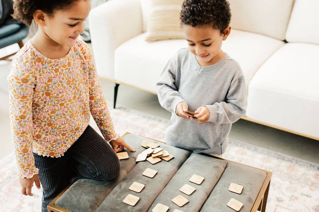 Birch House Games & Gifts - Farm Memory Matching Game - Wooden Memory Game