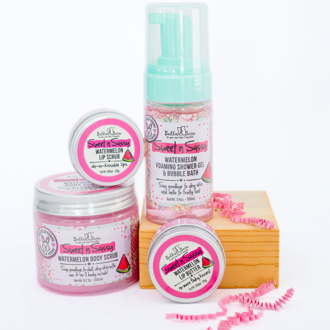 Bella & Bear - Sweet 'n' Sassy Watermelon Lip Butter | Lip Balm | Lip Care