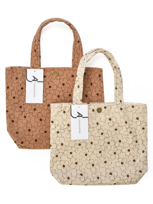 Funkyrel® Atzbranding Limited - Cosbai - Vintage Sakura Corduroy Tote Bag